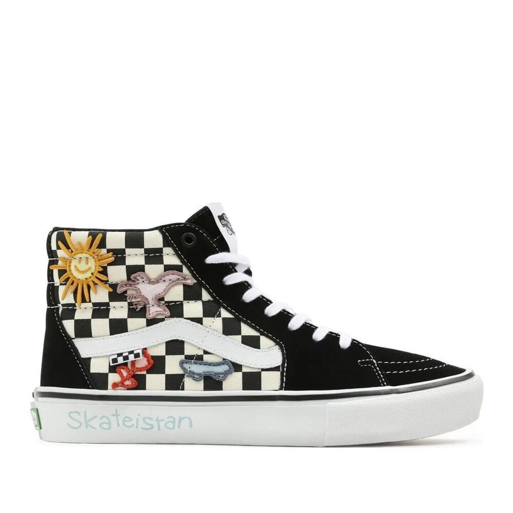 Vans SK8 Hi Skateistan Checkerboard Men's Classic Skate Shoes Size 12